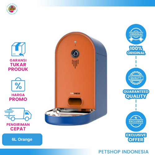 449 DOGNESS SMART FEEDER CAM 6 L Orange Blue – Tempat Makan Otomatis dengan Kamera