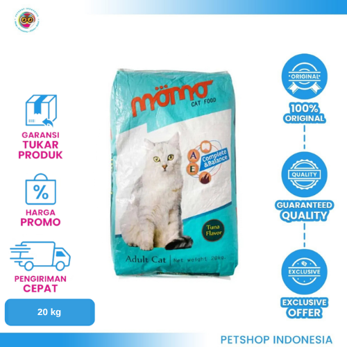 450 KHUSUS GOSEND Momo Cat Food Adult 20kg – Makanan Kucing Dewasa Bergizi Lengkap