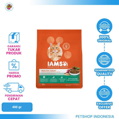 451 IAMS Cat Food Adult Chicken & Salmon 400gr