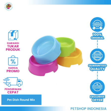 Pet Dish Round Mix – Tempat Makan Minum Kucing Anjing
