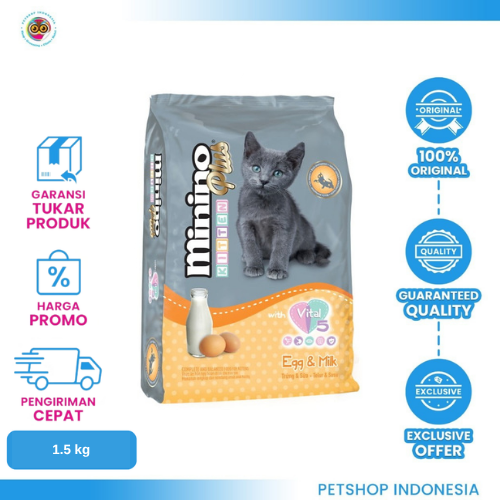454 Minino Plus Kitten 1.5kg – Makanan Kering Anak Kucing