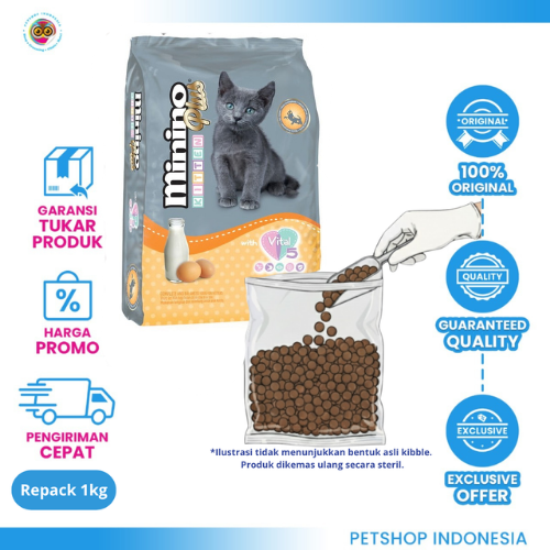 455 Minino Plus 1kg - Makanan kucing Premium