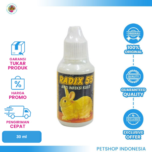 457 Radix 55 30 mL – Anti Infeksi Kulit untuk Jamur dan Koreng pada Kelinci