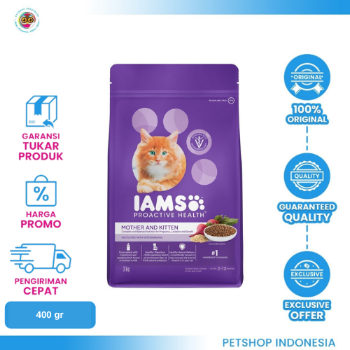 457 IAMS Cat Mother Kitten 400gr – Makanan Kering Berkualitas untuk Ibu dan Anak Kucing
