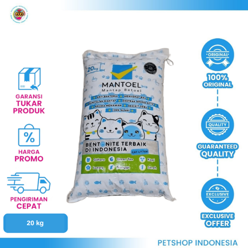 460 Pasir Mantoel 20kg – Pasir Bentonit Kucing Berkualitas Tinggi