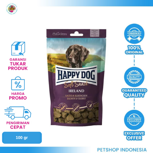 460 Happy Dog Supreme Soft Snack Sensible Ireland 100gr – Snack Anjing Hypoallergenic dengan Rasa Premium