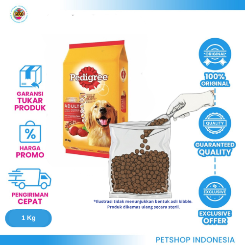 461 Pedigree Beef Repack 1 kg – Makanan Anjing Lezat dan Bernutrisi Lengkap