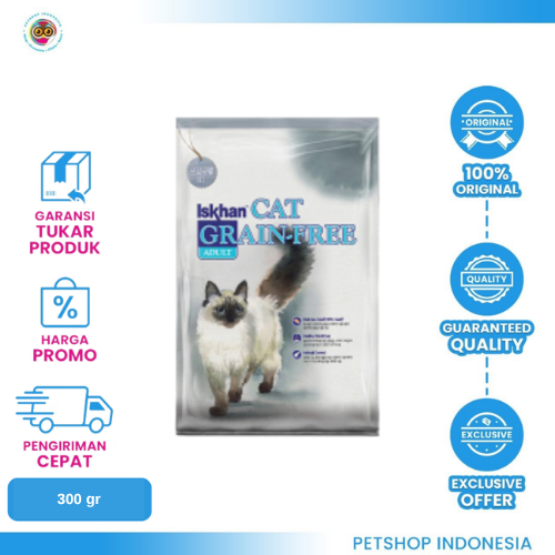 461 ISKHAN Grain Free Adult 300gr – Makanan Kucing Dewasa Bebas Gandum
