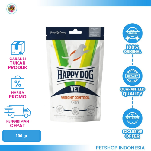 464 Happy Dog Vet Snack Weight Control 100gr – Camilan Rendah Kalori untuk Anjing Diet