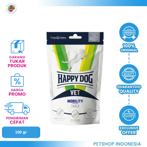 467 Happy Dog Vet Snack Mobility 100gr – Cemilan Sehat untuk Mendukung Sendi Anjing