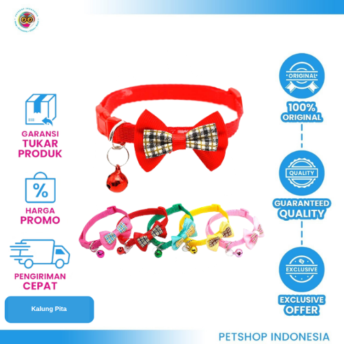469 Kalung Kucing Necklace #3 Pita – Aksesori Manis dan Nyaman untuk Kucing