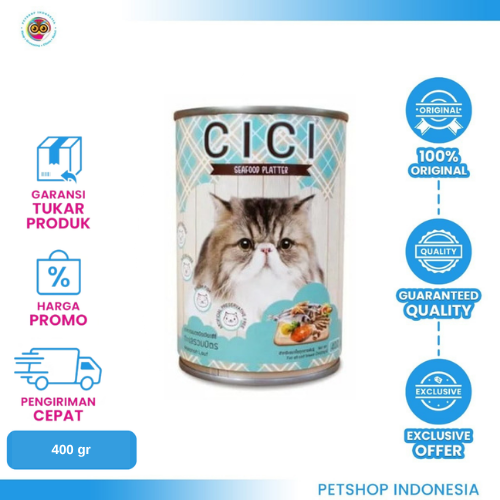 475 Cici Cat Food 400gr Seafood Platter - Makanan Kucing Basah