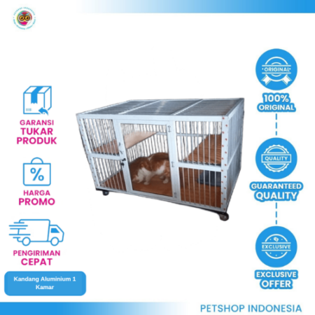 Kandang Aluminium Kucing 1 Kamar – Kuat, Aman, dan Nyaman untuk Kucing Kesayangan