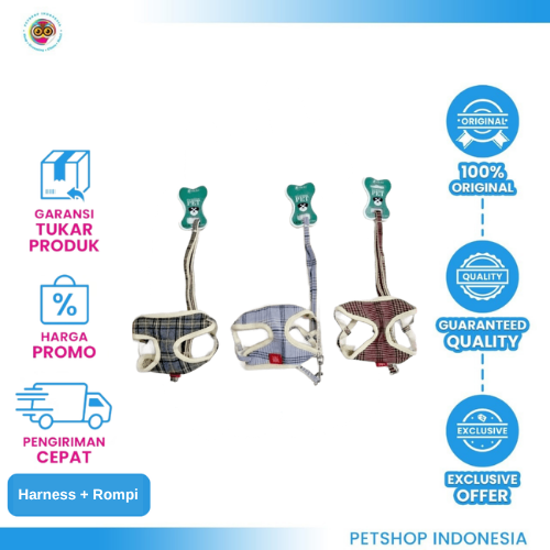 481 Harness Vest 21 - Tali Tuntun dan Rompi Anjing