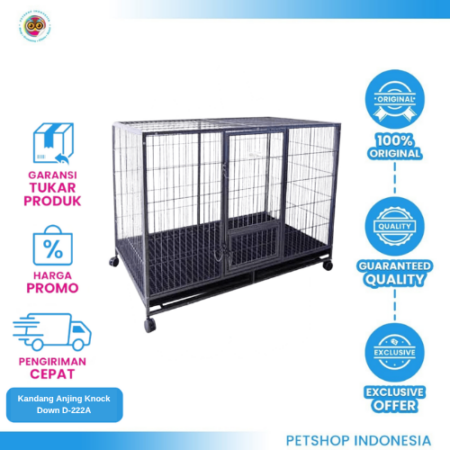 Kandang Anjing Knock Down D-222A – Dog Cage Praktis, Kokoh, dan Nyaman
