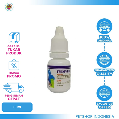 484 RAINBOW TYLOVER DROP 10 ML – OBAT FLU & BATUK UNTUK HEWAN PELIHARAAN