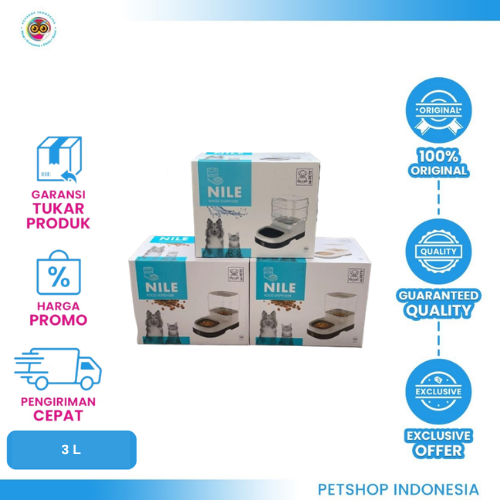 486 M-Pets Nile Food Dispenser 3lt - Dispenser Makanan Hewan