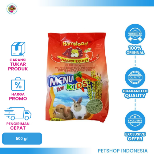 491 Hamsfood Bunny Kids 500 gr – Makanan Kelinci