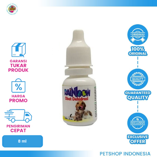 494 Rainbow Obat Dehidrasi 8 ml – Suplemen Cair untuk Kucing, Anjing, dan Kelinci