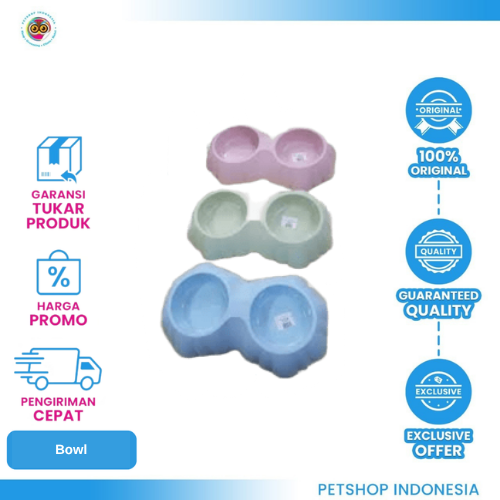 497 JMS Double Bowl MP #81 - Tempat Makan Minum Hewan