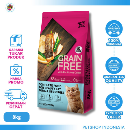 KHUSUS GOJEK/GRAB-Kitchen Flavor Grain Free Beauty All Life Stages 8kg