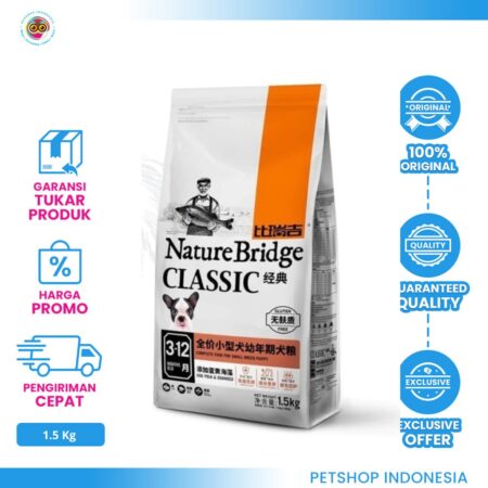 Nature Bridge Small Breed Puppy Food1,5 Kg - Makanan Anjing