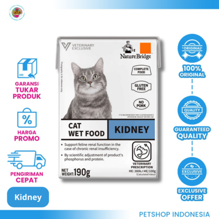 Nature Bridge Kidney 190gr – Makanan Kucing untuk Kesehatan Ginjal