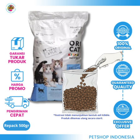 Ori Cat Food Kitten Repack 500gr – Makanan Anak Kucing Bernutrisi Lengkap