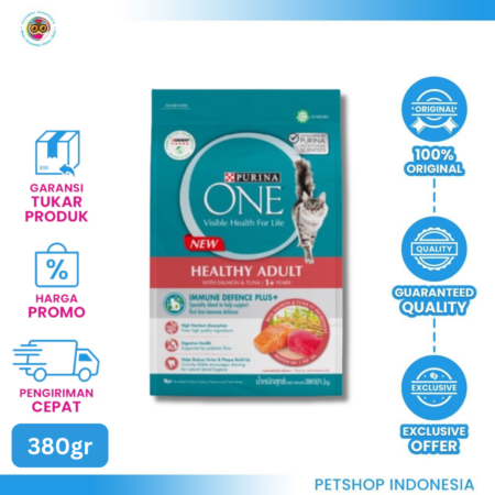 Purina One Adult Salmon Tuna 380 gr – Makanan Kucing Bernutrisi Lengkap