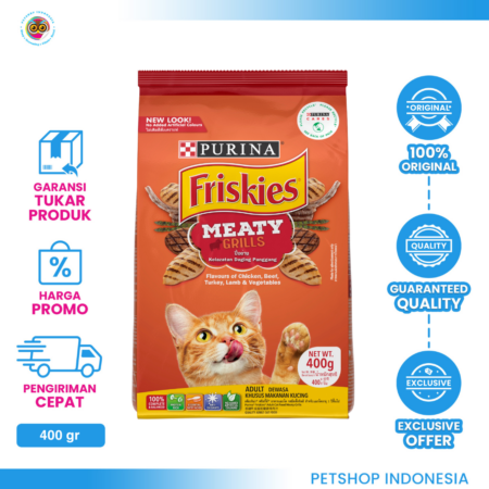 Friskies Meaty Grills 400 Gram – Makanan Kucing Dewasa
