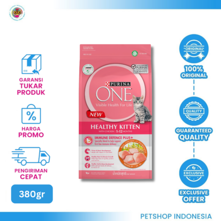 Purina One Kitten Chicken 380gr – Makanan Kucing Bernutrisi Lengkap untuk Tumbuh Kembang Optimal