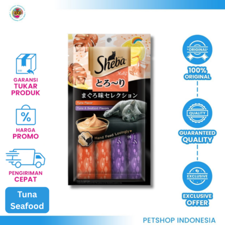 Sheba Creamy Treats isi 1 Sachet – Snack Cair Kucing Lezat dan Bergizi