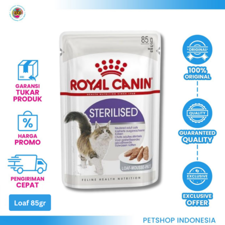 Royal Canin Sterilised Loaf 85gr - Makanan Basah Kucing Steril