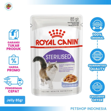 Royal Canin Sterilised in Jelly 85gr - Makanan Basah Kucing Steril