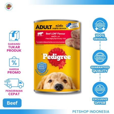 Pedigree Adult Beef 1.15 Kg – Makanan Basah Anjing Dewasa