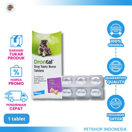 Drontal Plus Dog Tasty 1 Tablet – Obat Cacing Anjing yang Efektif dan Aman