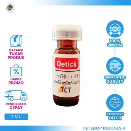 Detick Anti Flea 1 ml – Obat Anti Kutu Kucing & Anjing yang Ampuh dan Aman