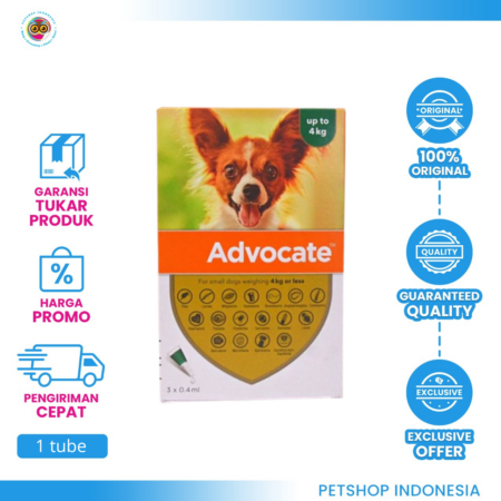 Elanco Advocate Dog S 1 Tube – Obat Kutu Anjing 4kg Efektif dan Aman