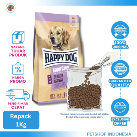 Happy Dog NaturCroq Senior Repack 1 kg - Makanan Kering Anjing