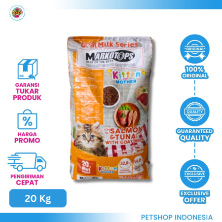 Markotop Kitten Salmon Tuna With Goat Milk 20 Kg – Makanan Anak Kucing Bergizi Lengkap