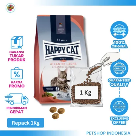 Happy Cat Culinary Atlantic Salmon 1Kg Repack - Makanan Kucing