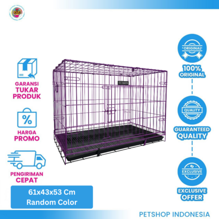 Kandang L Pintu Atas K-205 (61cm x 43cm x 53cm) – Kandang Kucing yang Nyaman dan Praktis