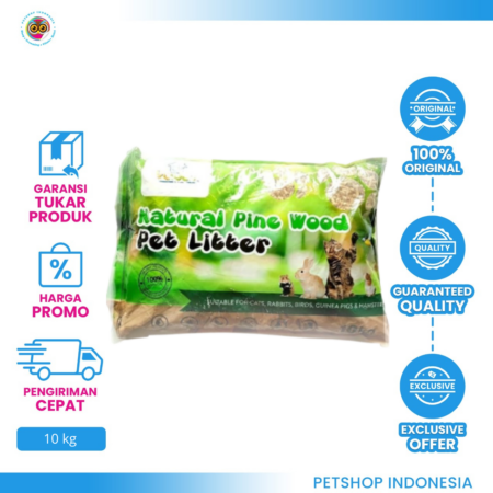 Kawan Wood Pet Litter 10kg – Pasir Organik Kucing