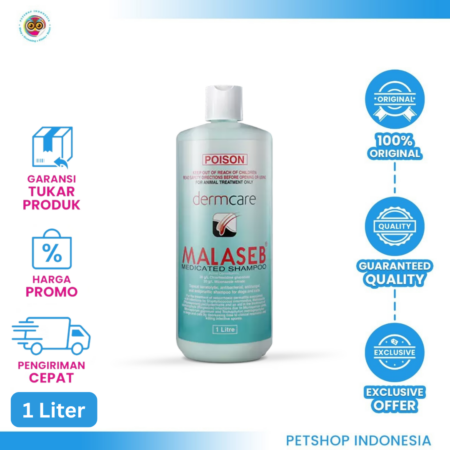 Malaseb Medicated Shampoo 1L – Shampo Medis untuk Anjing & Kucing