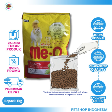 Meo Salmon repack 1kg - Makanan Kering Kucing