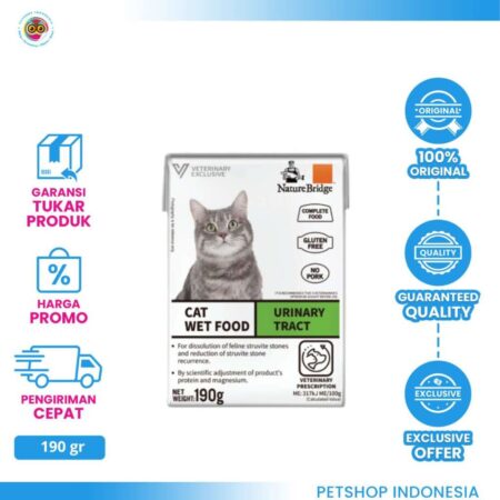 Nature Bridge Urinary 190gr – Makanan Kucing dan Anjing untuk Kesehatan Saluran Kemih