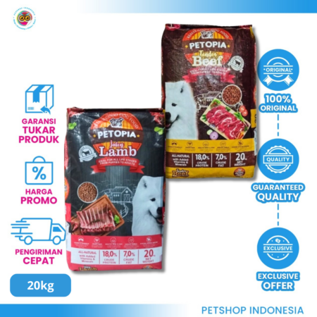 PETOPIA Dog Food 20kg – Makanan Anjing Bergizi Lengkap untuk Semua Usia dan Ras