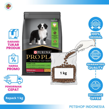 Pro Plan Medium Puppy Repack 1 kg - Makanan Anjing