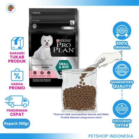 Pro Plan Small & Mini Dog Adult 500gr Repack – Makanan Kering Anjing Dewasa