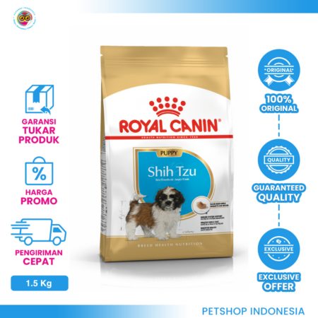 Royal Canin Shih Tzu Junior 1.5kg – Makanan Kering Premium untuk Anak Anjing Shih Tzu